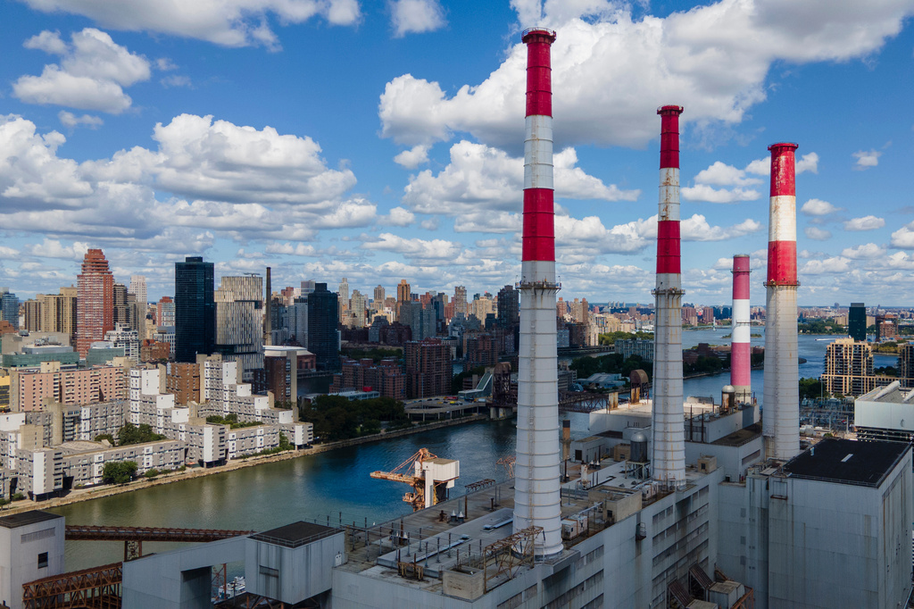 FILE - The Ravenswood Generating Station, which uses natural gas to support the city's electricity needs, is seen in the Queens borough of New York, Aug. 27, 2025. (AP Photo/Ted Shaffrey, File)