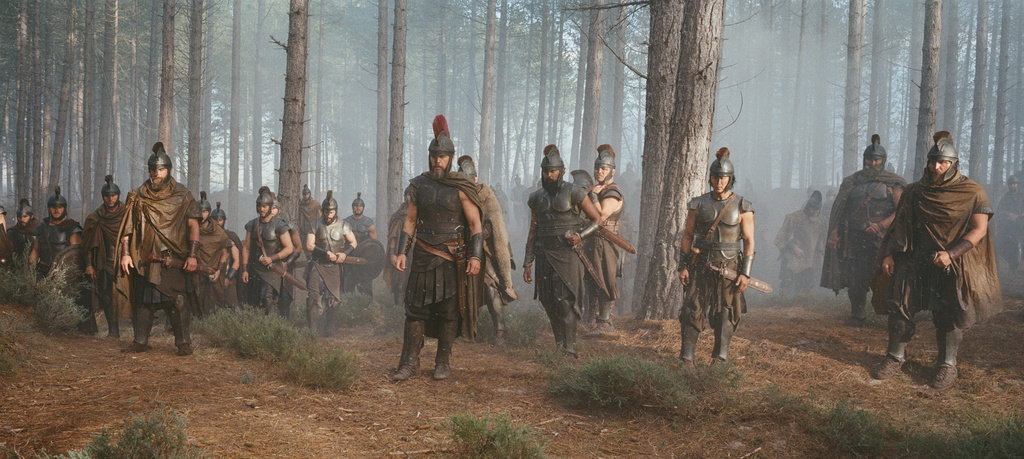 This image released by Universal Pictures shows Matt Damon as Odysseus, center, in a scene from "The Odyssey." (Melinda Sue Gordon/Universal Pictures via AP)