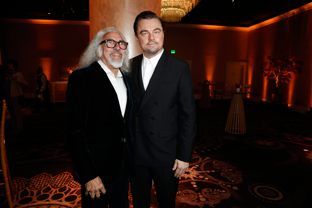 George DiCaprio, left, and Leonardo DiCaprio attend the 98th Academy Awards Oscar nominees luncheon on Tuesday, Feb. 10, 2026, at the Beverly Hilton Hotel in Beverly Hills, Calif. (Photo by Caroline Brehman/Invision/AP)