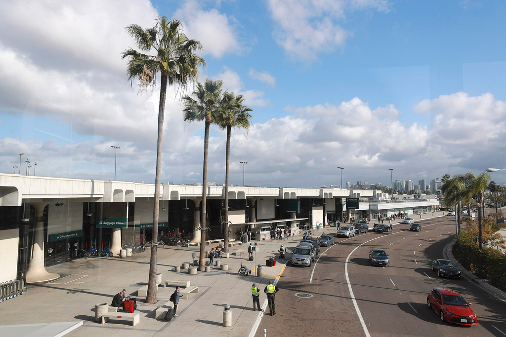 FILE - Terminal 1 is seen at the San Diego International Airport on Jan. 9, 2020, in San Diego. (Hayne Palmour IV/The San Diego Union-Tribune via AP, file)