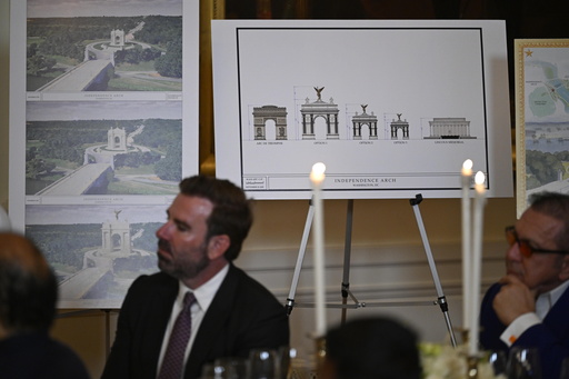 Guests listen as President Donald Trump addresses a dinner for donors who have contributed to build the new ballroom at the White House, Wednesday, Oct. 15, 2025, in Washington. (AP Photo/John McDonnell) Guests listen as President Donald Trump addresses a dinner for donors who have contributed to build the new ballroom at the White House, Wednesday, Oct. 15, 2025, in Washington. (AP Photo/John McDonnell)