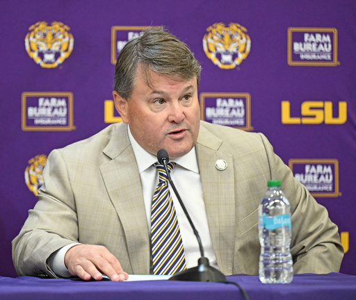 LSU board of supervisors chair Scott Ballard speaks during a press conference to discuss the change in the LSU athletic department leadership, Friday, Oct. 31, 2025, in Baton Rouge, La. (Hilary Scheinuk/The Advocate via AP) LSU board of supervisors chair Scott Ballard speaks during a press conference to discuss the change in the LSU athletic department leadership, Friday, Oct. 31, 2025, in Baton Rouge, La. (Hilary Scheinuk/The Advocate via AP)