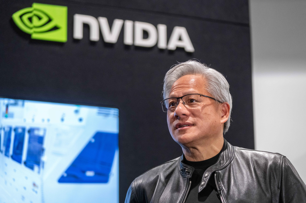 FILE - Jensen Huang, president and CEO of Nvidia, waits for a groundbreaking ceremony for an expansion of Coherent's manufacturing facility to begin on June 16, 2026, in Sherman, Texas. (AP Photo/Jeffrey McWhorter, File)