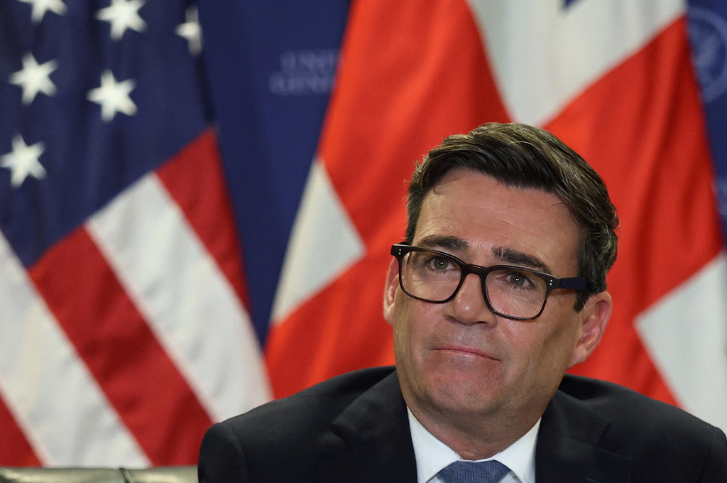 Britain's Prime Minister Andy Burnham meets with US President Donald Trump on the sidelines of the 81st United Nations General Assembly, in New York City, Tuesday Sept. 22, 2026. (Toby Melville/Pool Photo via AP)
