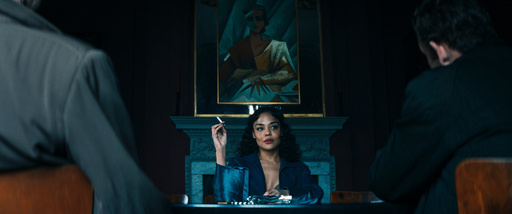 This image released by Prime shows Tessa Thompson in a scene from "Hedda." (Prime via AP) This image released by Prime shows Tessa Thompson in a scene from "Hedda." (Prime via AP)