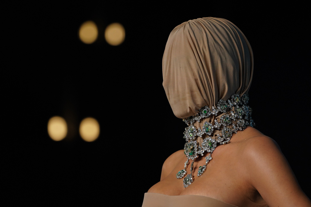 Kim Kardashian arrives at the fifth annual Academy Museum Gala at the Academy Museum of Motion Pictures in Los Angeles, Oct. 18, 2025. (Photo by Jordan Strauss/Invision/AP File)