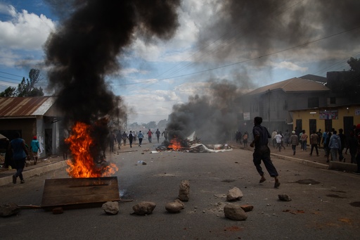 People protest in the streets of Arusha, Tanzania, on election day Wednesday, Oct. 29, 2025. (AP Photo/str) People protest in the streets of Arusha, Tanzania, on election day Wednesday, Oct. 29, 2025. (AP Photo/str)
