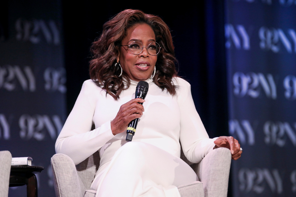 FILE - Oprah Winfrey discusses the book "Enough: Your Health, Your Weight, and What It's Like To Be Free" at The 92nd Street Y, Jan. 13, 2026, in New York. (Photo by Andy Kropa/Invision/AP, File)
