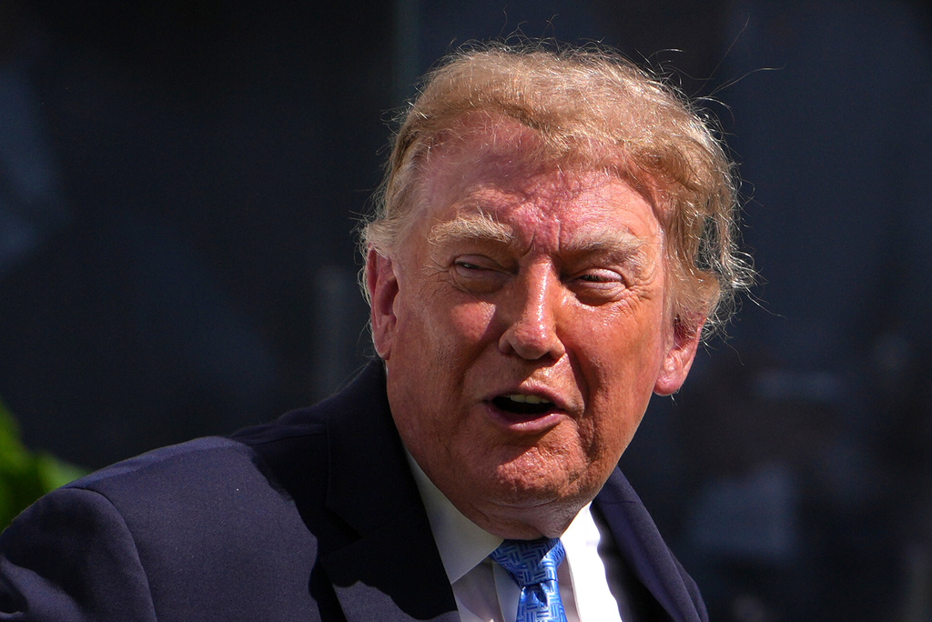 President Donald Trump attends the Presidents Cup golf tournament at Medinah Country Club, Sunday, Sept. 27, 2026, in Medinah, Ill. (AP Photo/Julia Demaree Nikhinson)