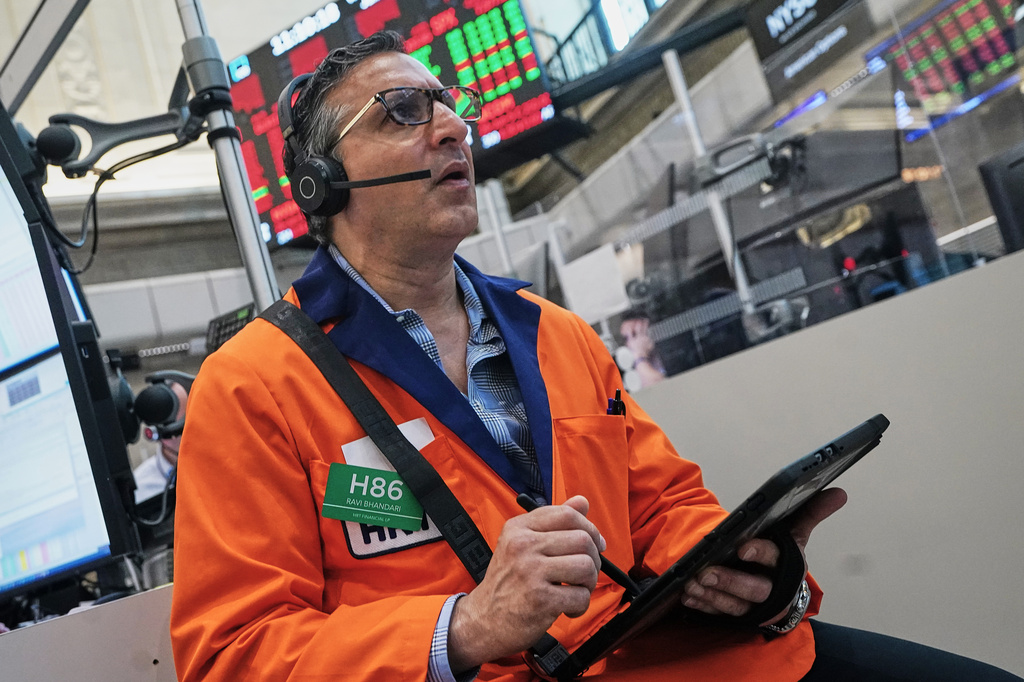 Options trader Ravi Bhandari works on the floor of the New York Stock Exchange, Wednesday, June 3, 2026. (AP Photo/Richard Drew)
