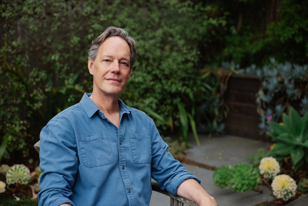 Composer Jake Heggie appears in San Francisco on Aug. 12, 2025. (James Niebuhr via AP)