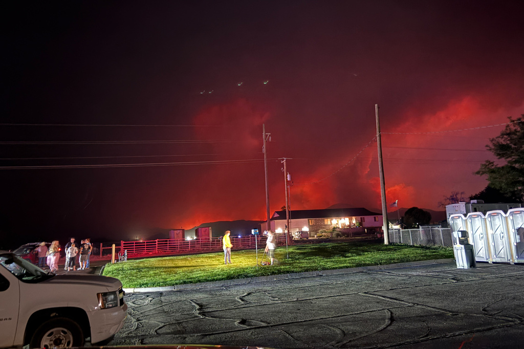 The Iron Fire burns outside near Eureka, Utah, Jun. 20, 2026. (Kelly Wickens/Utah Forestry, Fire State Lands via AP)