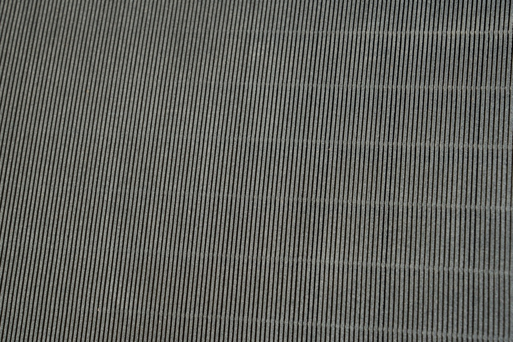 This photo shows the intake screen of OceanWell's prototype reverse osmosis pod that is designed to allow microscopic organisms such as plankton to safely pass through in Westlake Village, Calif., Monday, Dec. 1, 2025. (AP Photo/Annika Hammerschlag)