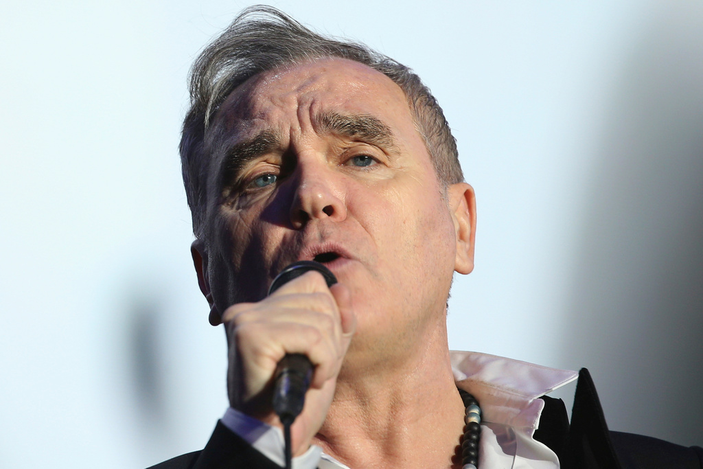 FILE - British singer and songwriter Morrissey performs at the Vive Latino music festival in Mexico City on March 17, 2018. (AP Photo/Marco Ugarte, File)