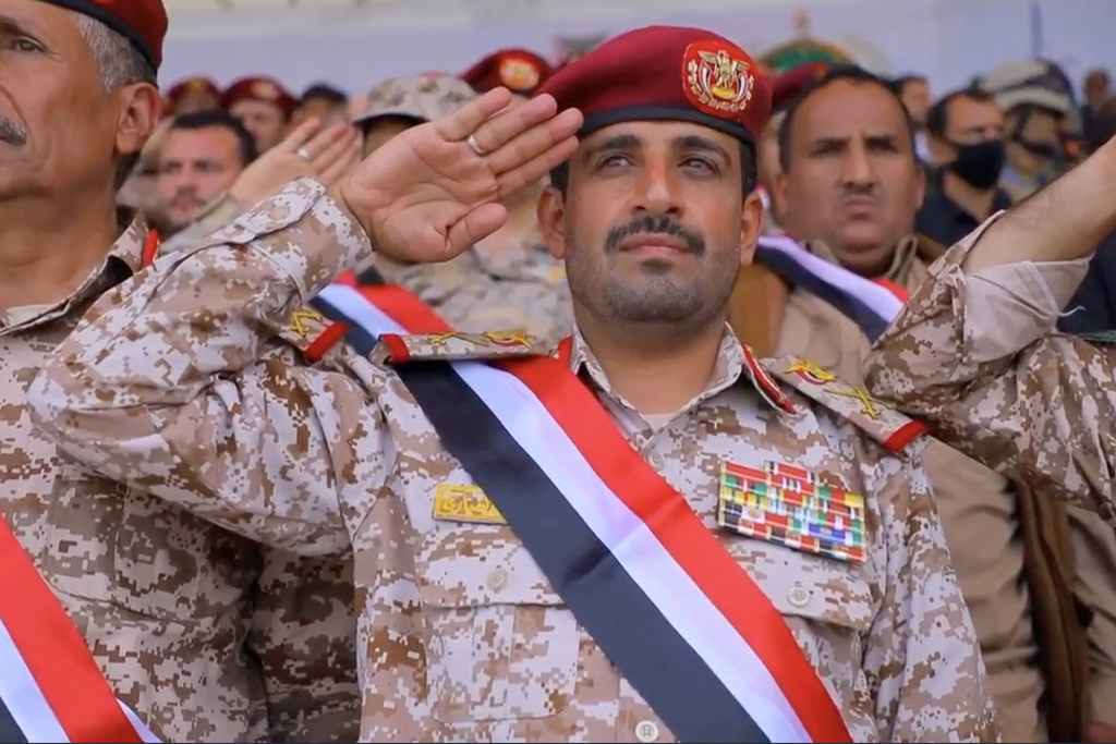 This image made from undated video released by Yemen's Houthi rebels shows Maj. Gen. Muhammad Abdul Karim al-Ghamari, who the group acknowledged on Thursday, Oct. 16, 2025, had been killed. (Ansar Allah Media Office via AP)