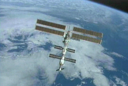FILE - In this image from video provided by NASA, the International Space Station Alpha is seen against the Northern Atlantic Ocean after the space shuttle Endeavour undocked, Sunday, April 29, 2001. (AP Photo/NASA TV, File) FILE - In this image from video provided by NASA, the International Space Station Alpha is seen against the Northern Atlantic Ocean after the space shuttle Endeavour undocked, Sunday, April 29, 2001. (AP Photo/NASA TV, File)