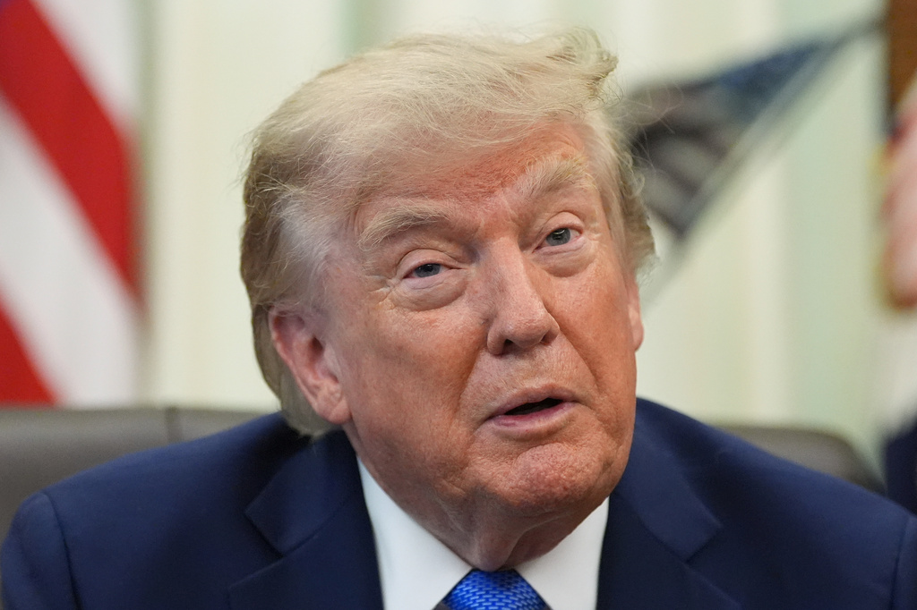 President Donald Trump speaks before signing executive orders in the Oval Office of the White House, Thursday, Aug. 6, 2026, in Washington. (AP Photo/Alex Brandon)