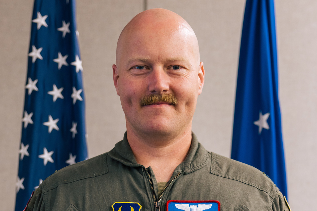 This undated photo provided by the Edwards Air Force Base shows Maj. Robert Dee. (Edwards Air Force Base via AP)