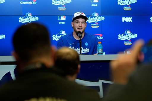 Toronto Blue Jays pitcher Trey Yesavage speaks during a World Series baseball media day, Thursday, Oct. 23, 2025, in Toronto. The Toronto Blue Jays face the Los Angeles Dodgers in Game 1 on Friday. (AP Photo/David J. Phillip) Toronto Blue Jays pitcher Trey Yesavage speaks during a World Series baseball media day, Thursday, Oct. 23, 2025, in Toronto. The Toronto Blue Jays face the Los Angeles Dodgers in Game 1 on Friday. (AP Photo/David J. Phillip)