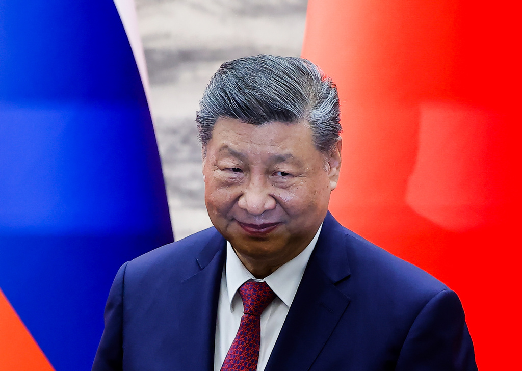Chinese President Xi Jinping looks on during a signing ceremony with Russian President Vladimir Putin at the Great Hall of the People in Beijing, Wednesday, May 20, 2026. (Maxim Shemetov/Pool Photo via AP)