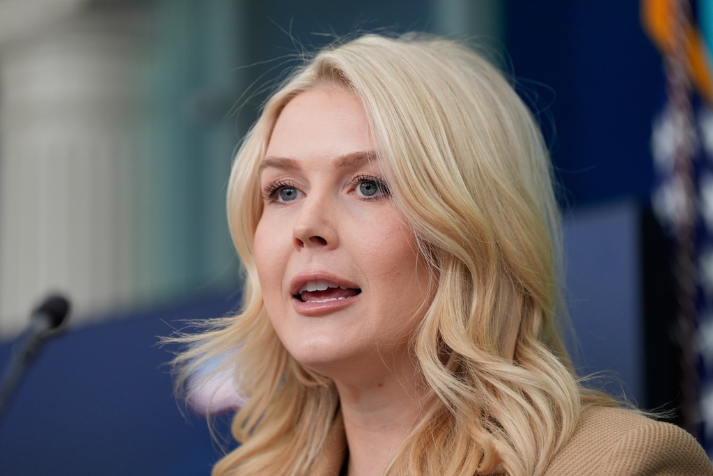 White House press secretary Karoline Leavitt speaks with reporters in the James Brady Press Briefing Room at the White House, Thursday, Jan. 15, 2026, in Washington. (AP Photo/Alex Brandon)