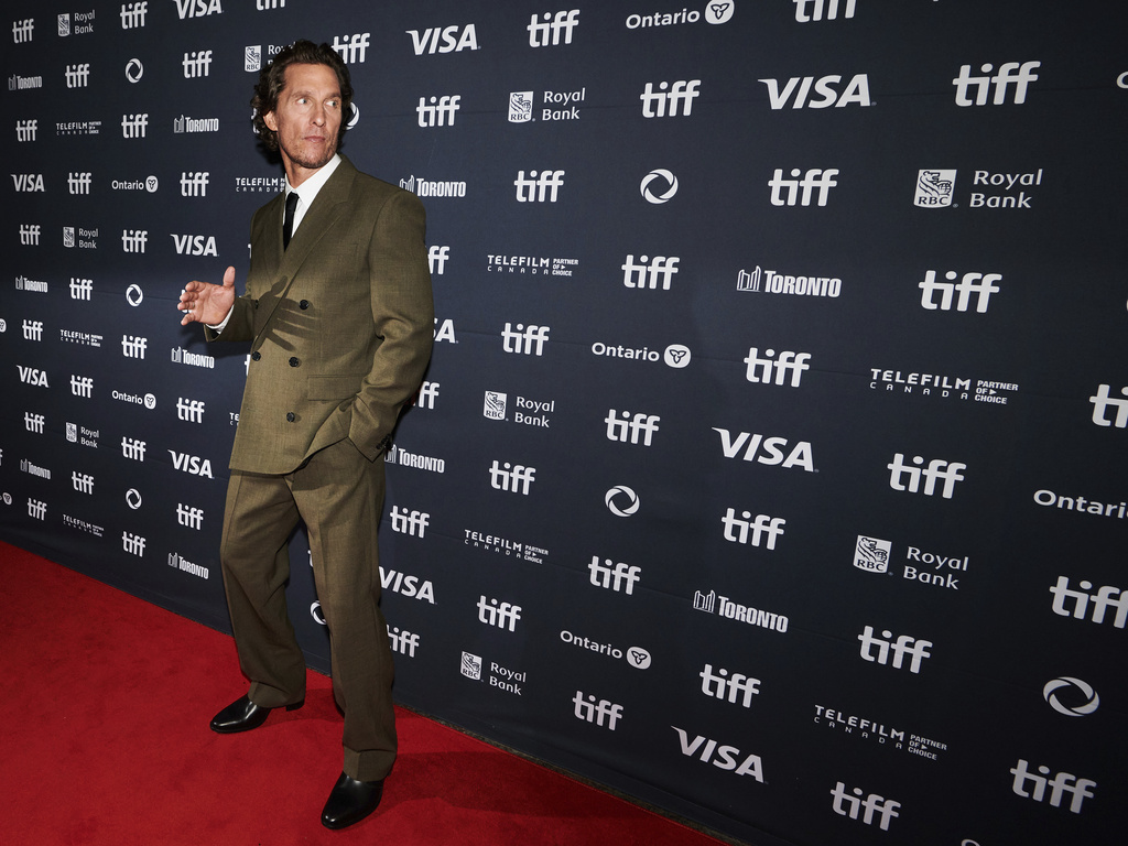 Matthew McConaughey is photographed on the red carpet for the film "The Lost Bus" during the Toronto International Film Festival in Toronto, on Friday, Sept. 5, 2025. (Sammy Kogan/The Canadian Press via AP)