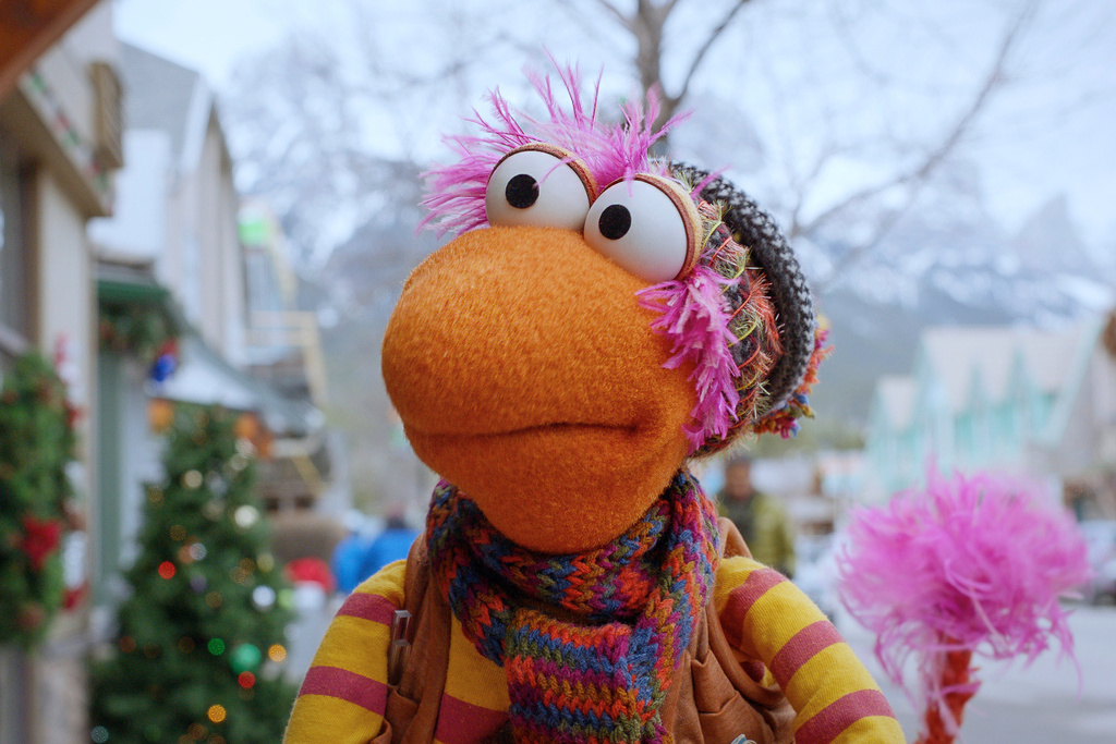 This image released by Apple TV shows Gobo, voiced by John Tartaglia, in a scene from "The First Snow of Fraggle Rock." (Apple TV via AP)