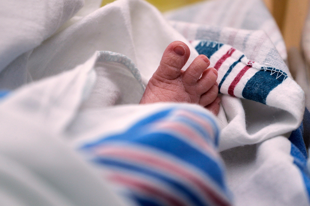 FILE - The toes of a baby are seen at a hospital in McAllen, Texas, on Wednesday, July 29, 2020. (AP Photo/Eric Gay, File)