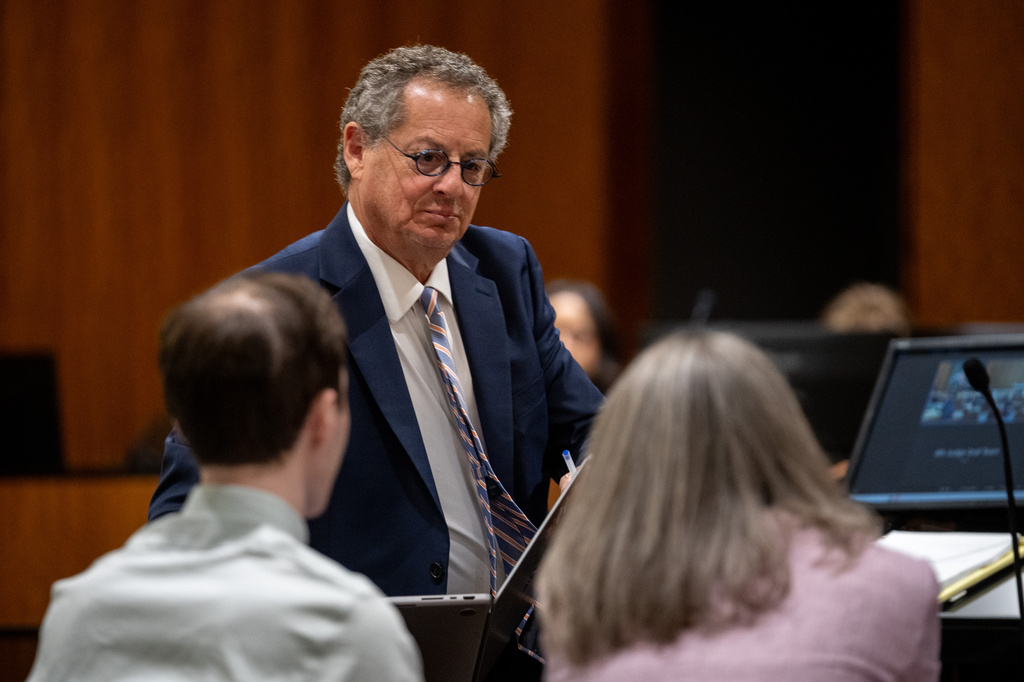 Defense attorney Richard Novak stands in the 4th District Court in Provo, Utah, Tuesday, May 19, 2026 during a hearing for Tyler Robinson, accused in the fatal shooting of Charlie Kirk. (Trent Nelson/The Salt Lake Tribune via AP, Pool)