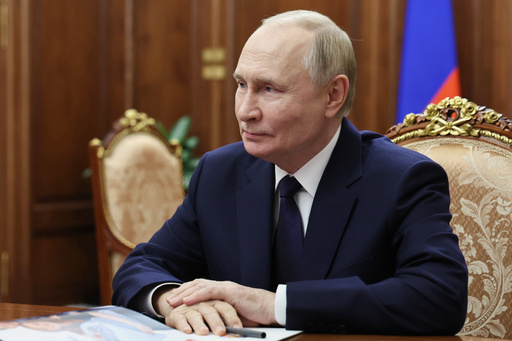 Russian President Vladimir Putin listens to Governor of the Yamal-Nenets Autonomous Area Dmitry Artyukhov during their meeting at the Kremlin, on Tuesday, Oct. 28, 2025. (Alexander Kazakov, Sputnik, Kremlin Pool Photo via AP) Russian President Vladimir Putin listens to Governor of the Yamal-Nenets Autonomous Area Dmitry Artyukhov during their meeting at the Kremlin, on Tuesday, Oct. 28, 2025. (Alexander Kazakov, Sputnik, Kremlin Pool Photo via AP)
