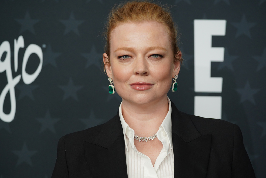 Sarah Snook arrives at the 31st Annual Critics Choice Awards on Sunday, Jan. 4, 2026, at The Barker Hanger in Santa Monica, Calif. (Photo by Jordan Strauss/Invision/AP)