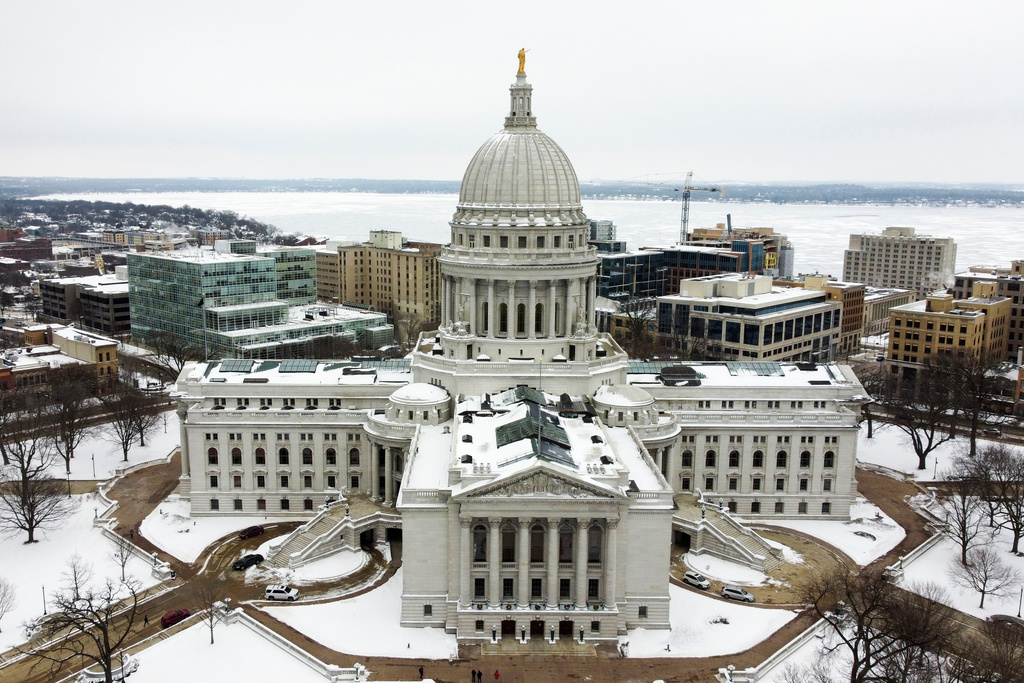 FILE - This Wisconsin State Capitol is seen on Dec. 31, 2020, in Madison, Wis. (AP Photo/Morry Gash, File)