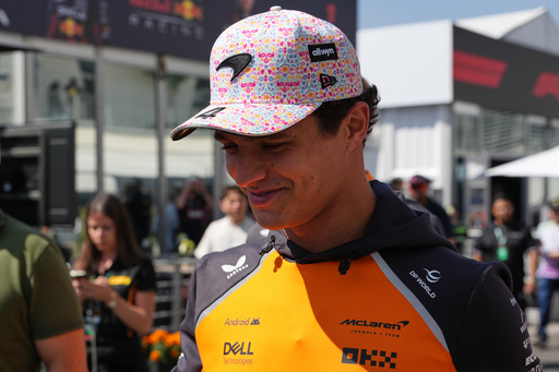 McLaren driver Lando Norris, of Great Britain, walks on the paddock at the Hermanos Rodriguez racetrack prior to a practice session for the Formula One Mexico Grand Prix auto race in Mexico City, Friday, Oct. 24, 2025. (AP Photo/Moises Castillo) McLaren driver Lando Norris, of Great Britain, walks on the paddock at the Hermanos Rodriguez racetrack prior to a practice session for the Formula One Mexico Grand Prix auto race in Mexico City, Friday, Oct. 24, 2025. (AP Photo/Moises Castillo)