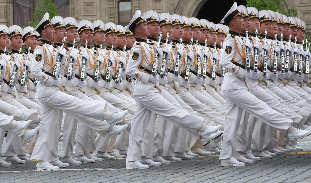 North Korea's servicemen attend the Victory Day military parade in Moscow, Saturday, May 9, 2026, during celebrations of the 81st anniversary of the Soviet Union's victory over Nazi Germany during the World War II. (Maxim Shipenkov/Pool Photo via AP)