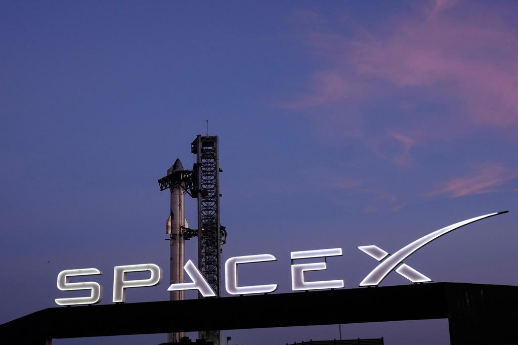 FILE - SpaceX's mega rocket Starship prepares for a test flight from Starbase in Boca Chica, Texas, Monday, Nov. 18, 2024. (AP Photo/Eric Gay, File)