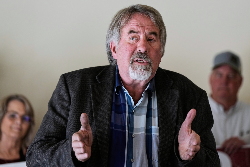 FILE - Rep. Doug LaMalfa, R-Calif., speaks during a press conference in Chico, Calif., , Oct. 29, 2025. (AP Photo/Godofredo A. Vásquez, FIle)