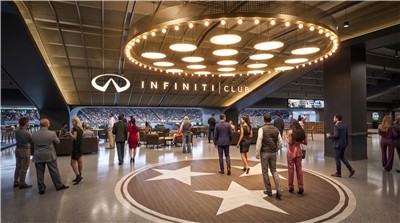 Unveiled today are artistic renderings of the INFINITI Club, a premium hospitality space at the Tennessee Titans' new Nissan Stadium, which is set to open in 2027.