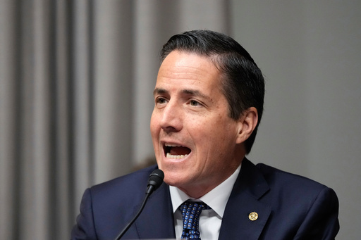 FILE - Sen. Bernie Moreno, R-Ohio, speaks at the Senate Homeland Security and Governmental Affairs Committee confirmation hearing for South Dakota Gov. Kristi Noem, President-elect Donald Trump's nominee to be Secretary of Homeland Security, at the Capitol in Washington, Jan. 17, 2025. (AP Photo/Ben Curtis, File) FILE - Sen. Bernie Moreno, R-Ohio, speaks at the Senate Homeland Security and Governmental Affairs Committee confirmation hearing for South Dakota Gov. Kristi Noem, President-elect Donald Trump's nominee to be Secretary of Homeland Security, at the Capitol in Washington, Jan. 17, 2025. (AP Photo/Ben Curtis, File)