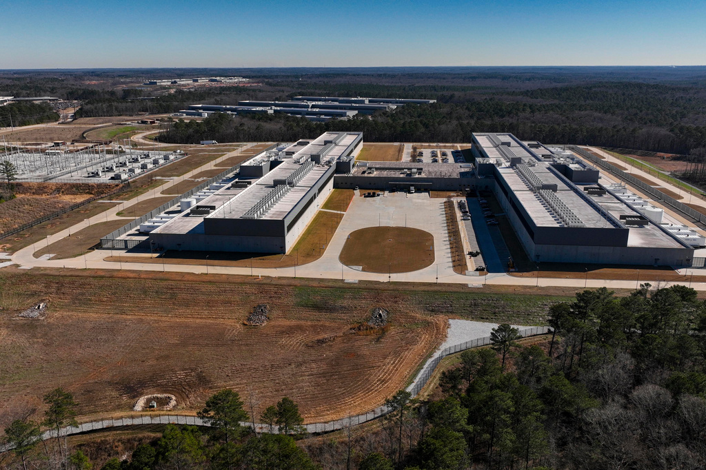 FILE - Meta's Stanton Springs Data Center is visible Jan. 13, 2026, in Newton County, Ga. (AP Photo/Mike Stewart, File)