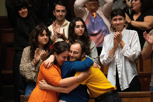 People celebrate after Uruguay's senate passed a law decriminalizing euthanasia, in Montevideo, Uruguay, Wednesday, Oct. 15, 2025. (AP Photo/Matilde Campodonico) People celebrate after Uruguay's senate passed a law decriminalizing euthanasia, in Montevideo, Uruguay, Wednesday, Oct. 15, 2025. (AP Photo/Matilde Campodonico)