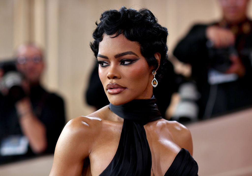 Teyana Taylor arrives at the 83rd Golden Globes on Sunday, Jan. 11, 2026, at the Beverly Hilton in Beverly Hills, Calif. (Photo by Richard Shotwell/Invision/AP)