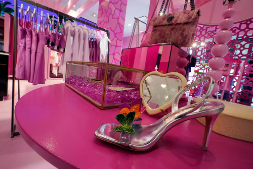 FILE - Barbie-themed merchandise is displayed in a special section at Bloomingdale's, in New York, Thursday, July 20, 2023. (AP Photo/Richard Drew, File) FILE - Barbie-themed merchandise is displayed in a special section at Bloomingdale's, in New York, Thursday, July 20, 2023. (AP Photo/Richard Drew, File)
