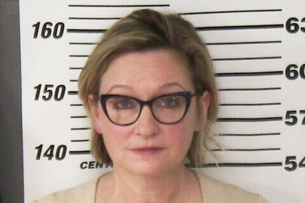 This booking photo provided by the Boone County Sheriff's Office shows Adria Kester, chief judge of the state’s Second Judicial District, on Wednesday, Nov. 5, 2025, at the Boone County Jail in Boone, Iowa, after her arrest on a charge of operating while intoxicated. (Boone County Sheriff's Office via AP)