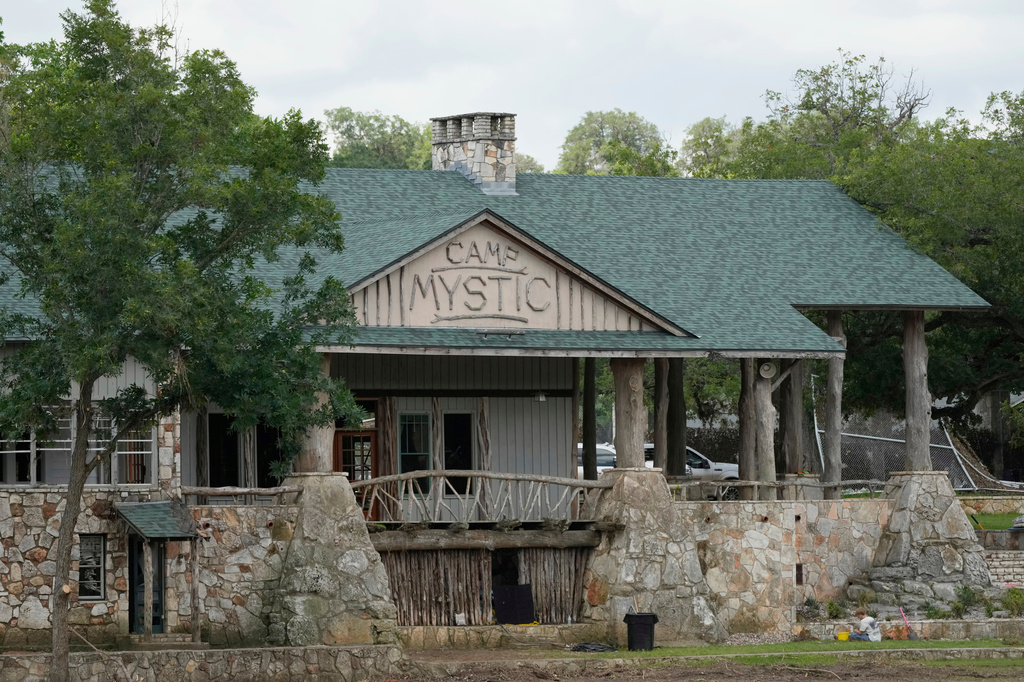 FILE - Camp Mystic is shown in Hunt, Texas on Wednesday, July 9, 2025. (AP Photo/Ashley Landis)