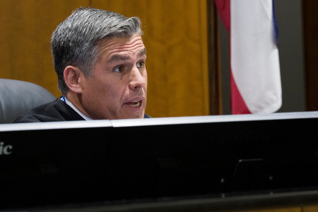 Fourth District Court Judge Tony Graf presides over a hearing for Tyler Robinson in 4th District Court in Provo, Utah, on Friday, Jan. 16, 2026. (Bethany Baker/The Salt Lake Tribune via AP, Pool)