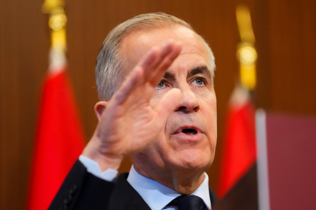 Prime Minister Mark Carney makes an announcement on Parliament Hill in Ottawa on Thursday, May 14, 2026. (Sean Kilpatrick/The Canadian Press via AP)