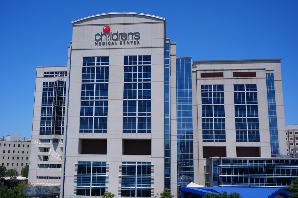 Children's Medical Center is shown in Dallas, Thursday, Aug. 13, 2026. (AP Photo/LM Otero)