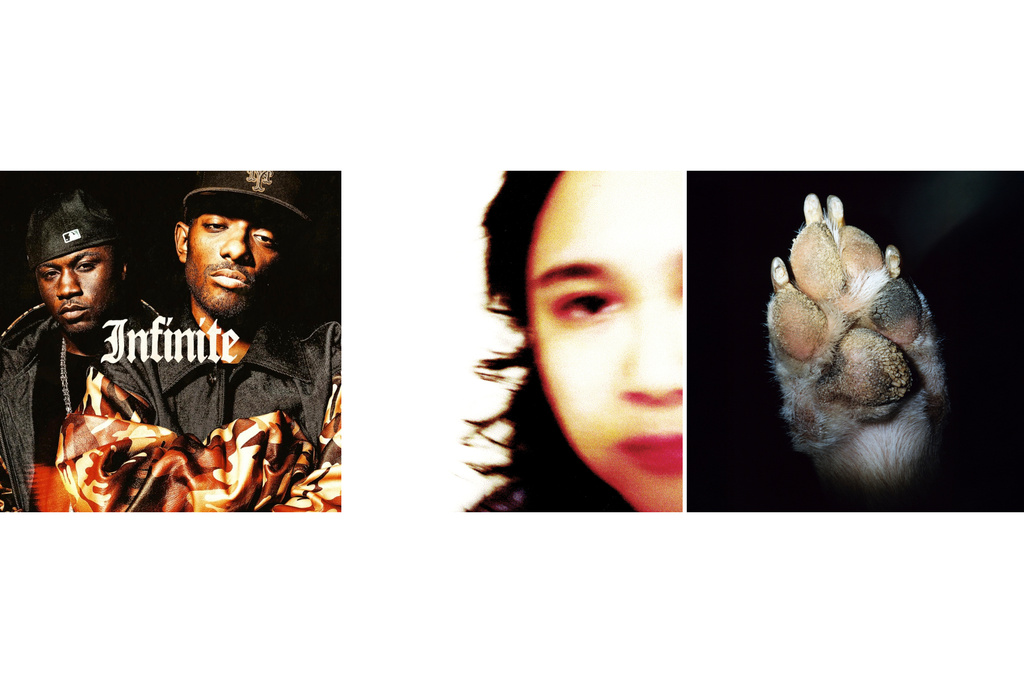 This combination of images shows album covers for “Infinite," by Mobb Deep, left, "Belong" by Jay Som, center, and "Paw" by Avery Tucker. (Mass Appeal/Polyvinyl/Sunkiss via AP)