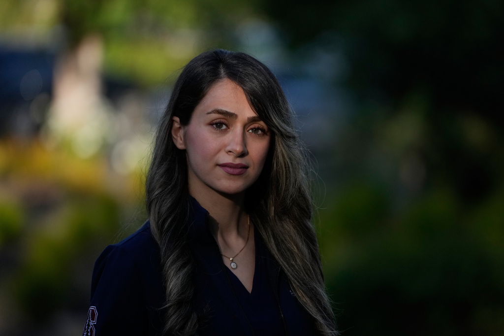 Dr. Zahra Shokri Varniab poses for a photo Friday, May 1, 2026, in Palo Alto, Calif. (AP Photo/Jeff Chiu)