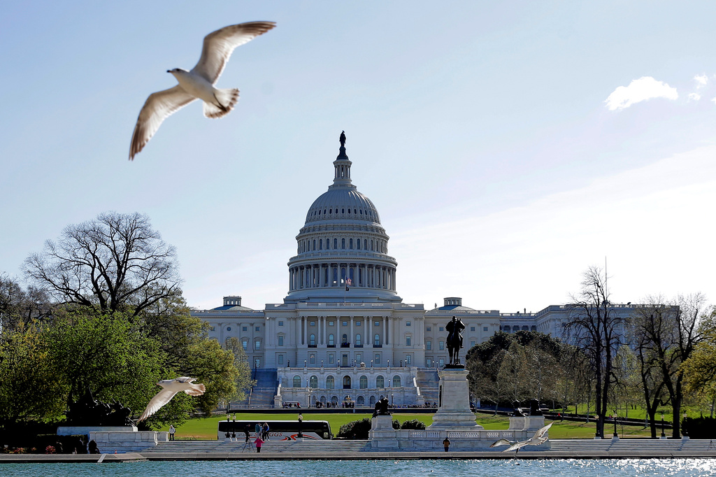 The U.S. Capitol is photographed Tuesday, April 7, 2026, in Washington. (AP Photo/Rahmat Gul)